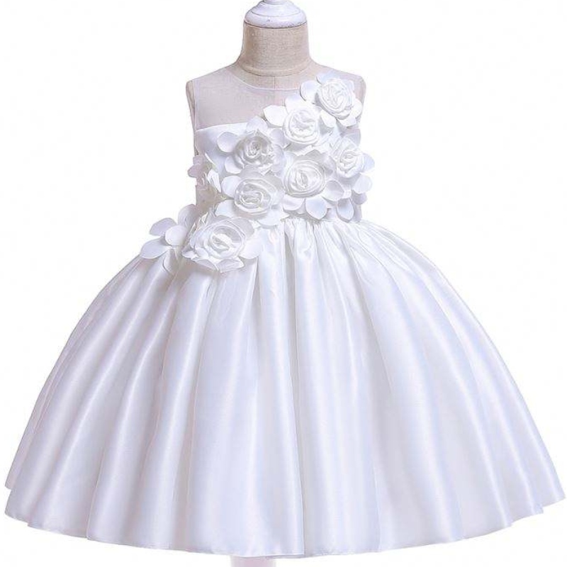 Partihandel bröllop boll klänning prinsessan baby blommor flicka mode födelsedagsfest klänning l5068