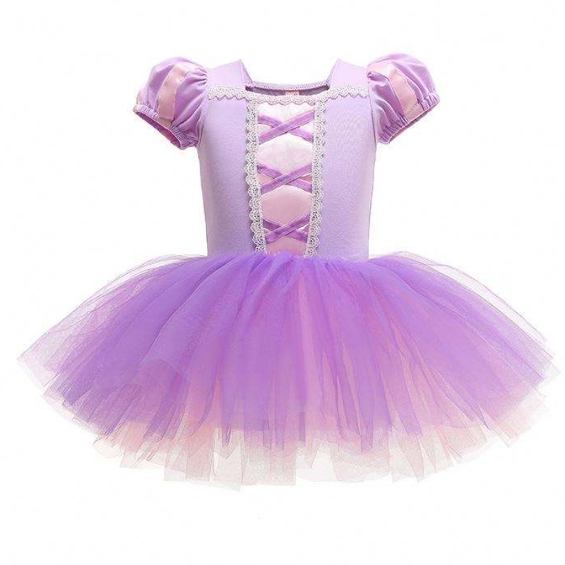 Baige Princess Elsa Cotton Clothing Children Apparel Utför kläder Event Party Outfits Ballet Dress Tutu Design