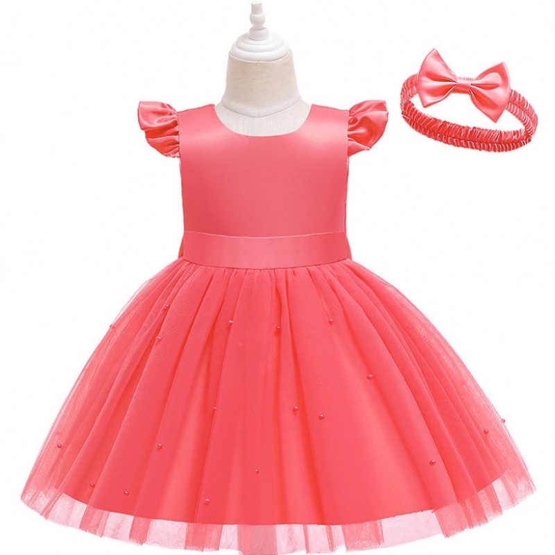 Baige New Kids Frocks Designs Boutique Children Dresses Birthday Girl Party Wear Western Dress D0760