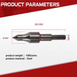 Elongarrow 100 korn 6 * 8 mm glasfiberpil arrohead för bågskytte övning