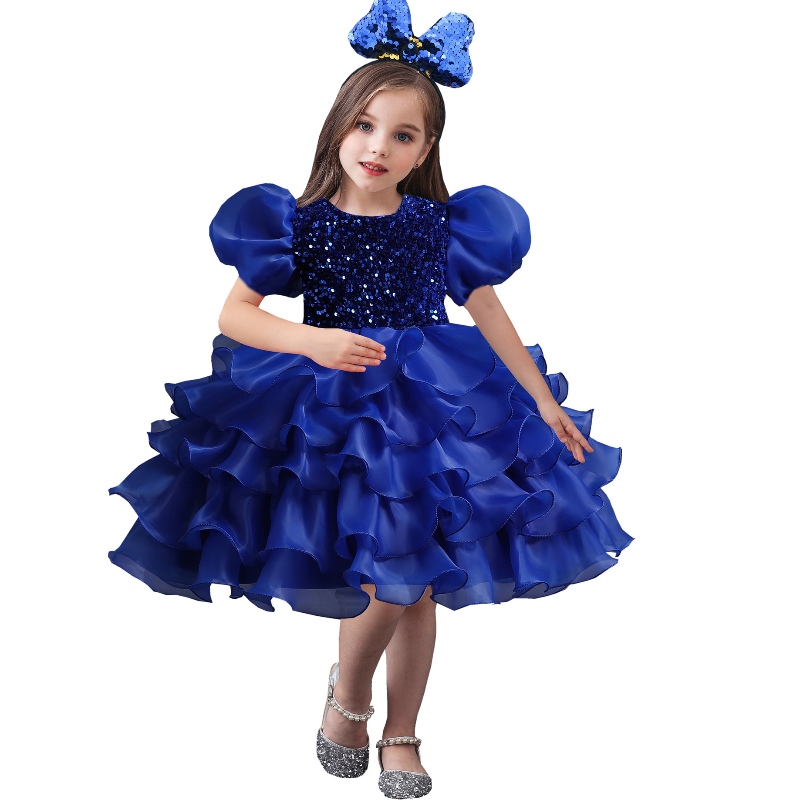 Bröllopsfest klänning för flickor blomma tyll födelsedag barn klänningar tutu pärlor prom afton klänning barn elegant prinsessan klänning
