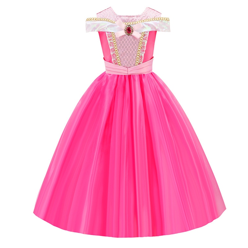 Flickor bröllop fancy skönhet prinsessan klä upp festdräkt cosplay lång klänning för en halloween födelsedagspresent