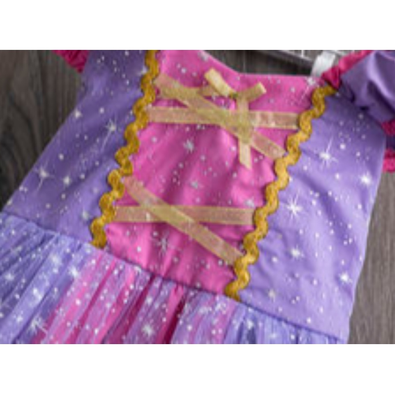 Flickor Sophia Rapunzel Princess Dress Fluffy Purple Dress Children's Costumes