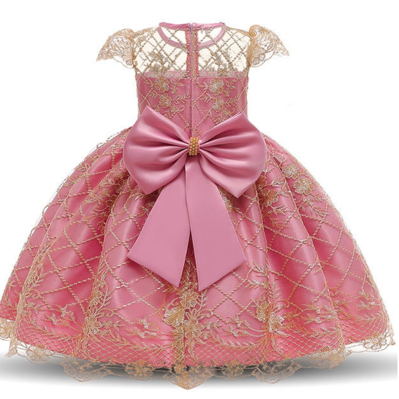 Sommarprinsessklänning Little Flower Girl Party Dress Western Style Wedding Dress
