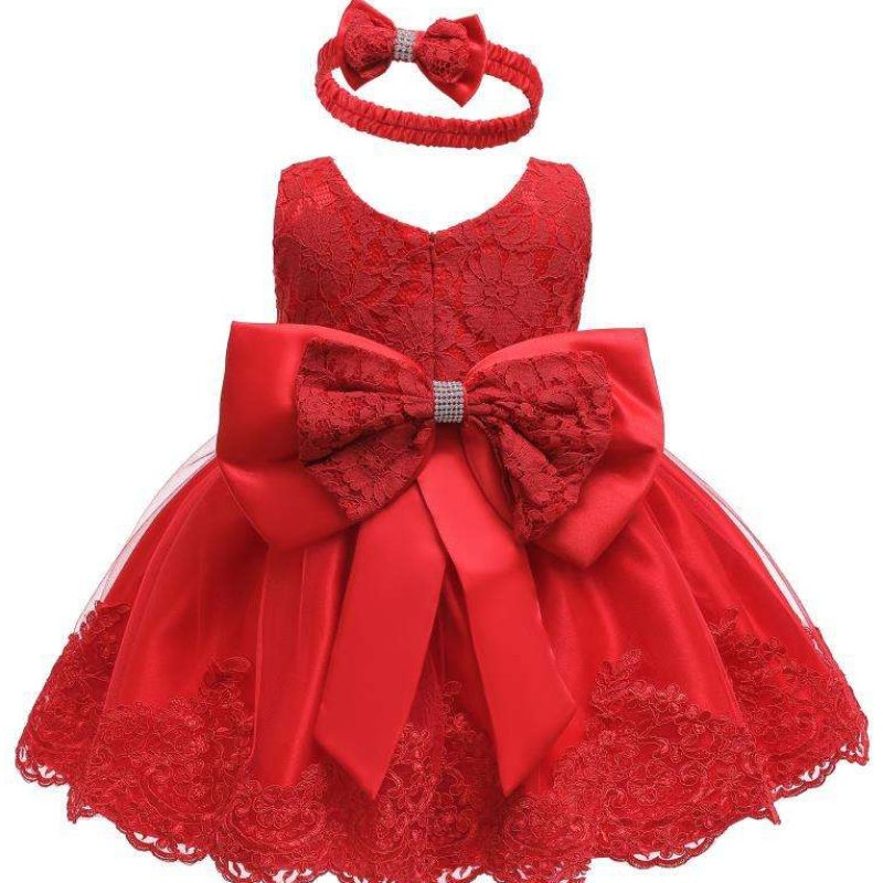 Baby Clothing Girl Dress for Baby 1st Birthday Dress Spädbarn Spets Prinsessor Bröllopsfestklänningar