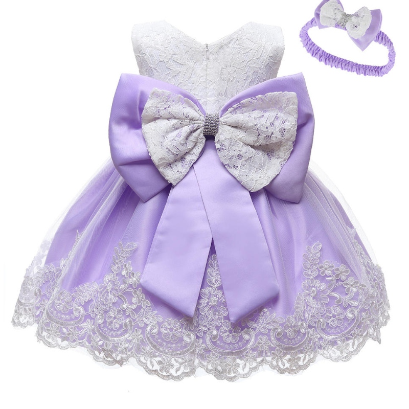 Babyny stil fancy boll rosa barn klänning baby flickor fest bär blommor flickor klänning i 3 år