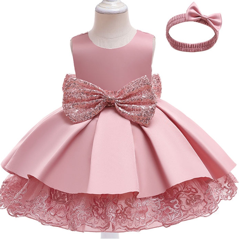Baby 1st Birthday Bopin Sequin Tutu Dress Kids Clothing Toddler Girls Wedding Party Evening Princess Dress