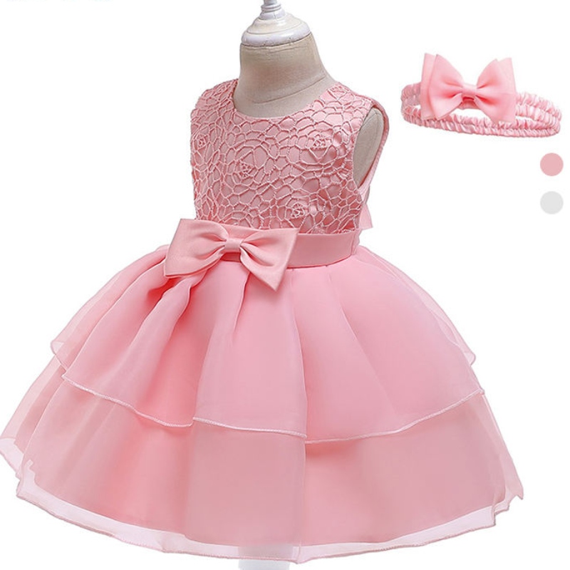 ANSOO NYA GIRLER \\ 'DRESS BOW LACE DRESS RUNWAY PRINCESS DRESSE MED EN HAT FÖR 3-24 MÅNAD TODDLER BABY