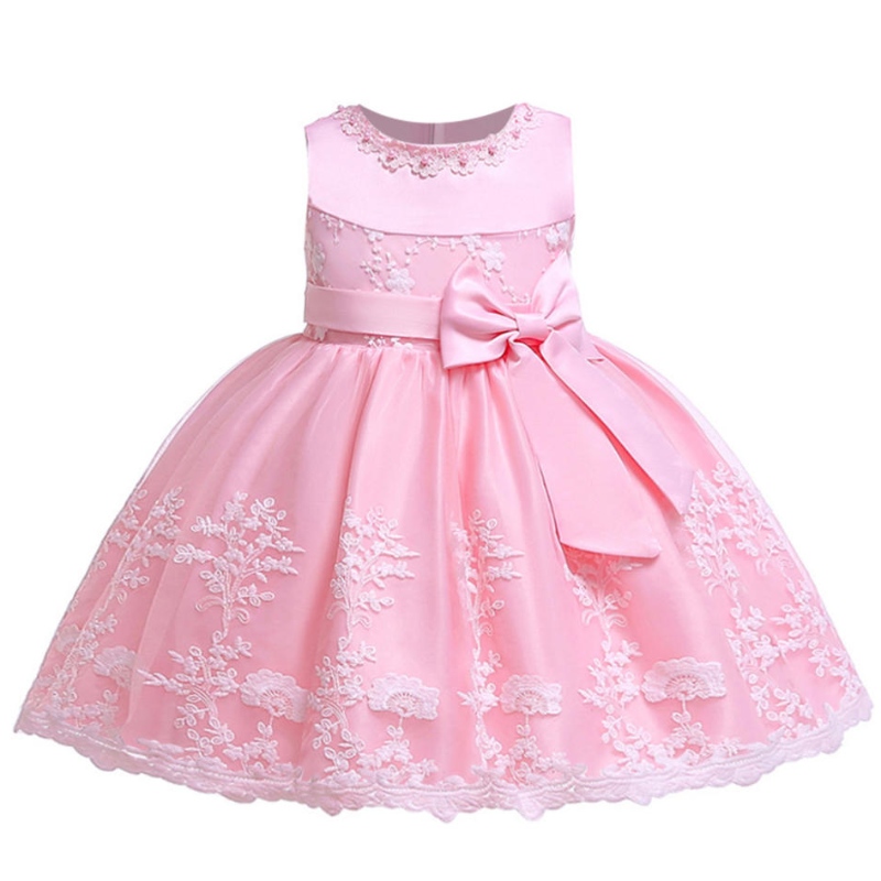Western Flower Girl Dress Mönster för festbarn Dark Blue Dresses For Weddings Elegant Style Princess Dress for Prom