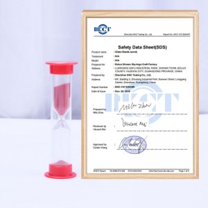 Partihandel 1 2 3 4 5 minuter Färgglad plast Sandtimer timglas för barn Toy and Board Game Sand Clock and Dice