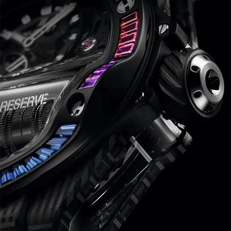 Se regnbågen efter regnet och skriv ett fantastisktnytt kapitel-Big Bang MP-11 Super Long Kinetic Energy Carbon Fiber Rainbow Ring Watch