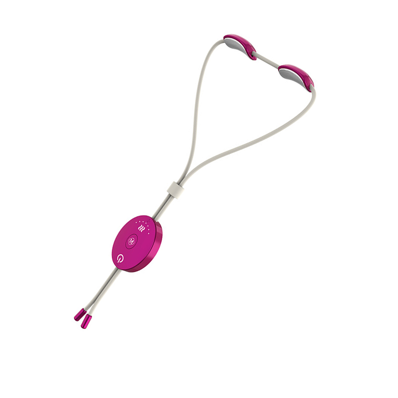 Bärbar elektrisk puls hals massager för smärtlindring, intelligentnackmassage med värmepunktmassager