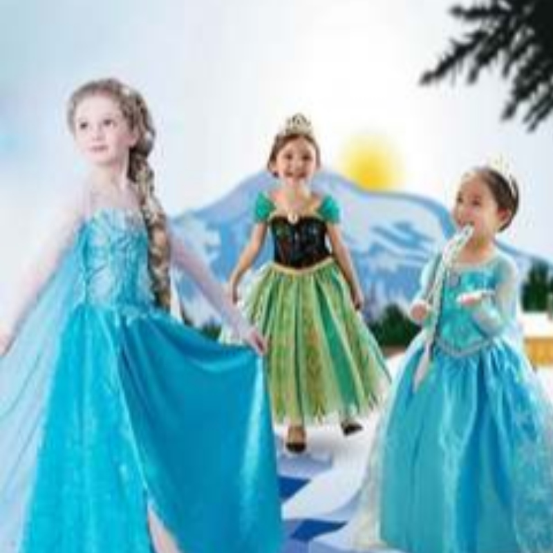 Frozen Elsa Anna Costume Elsa 2 Dress Halloween Girls \\ 'klänningar med paljetterad