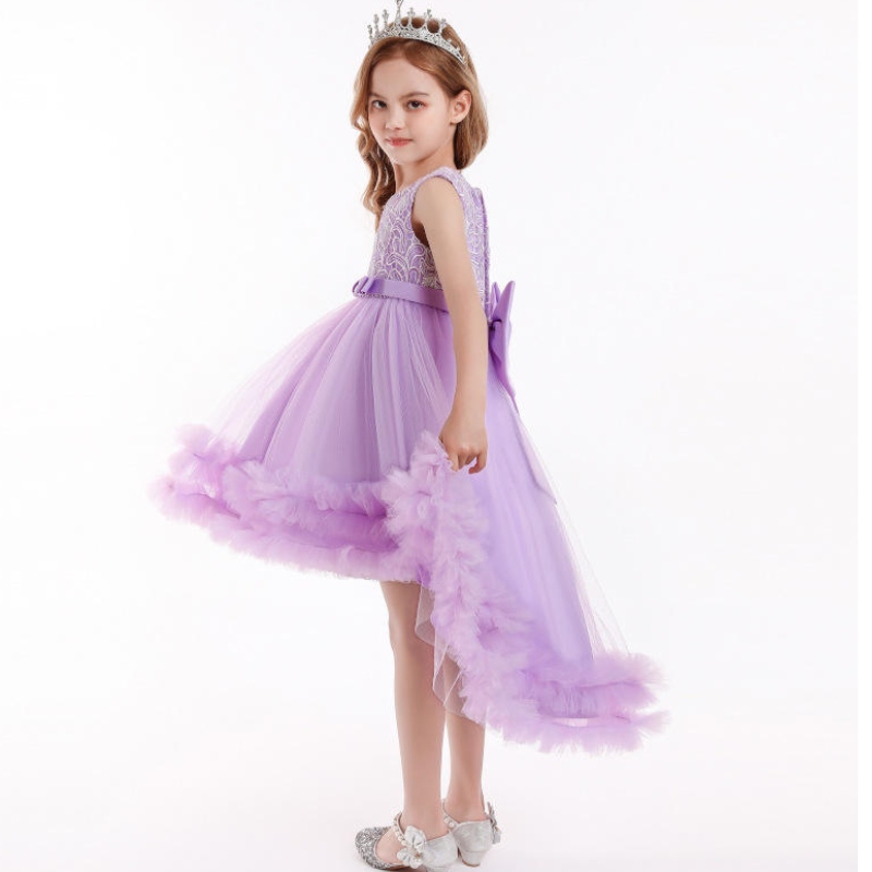 Flower Girl Dress Lace Princess Dress slinger Tutu kjol flicka Swallowtail Wedding Dress