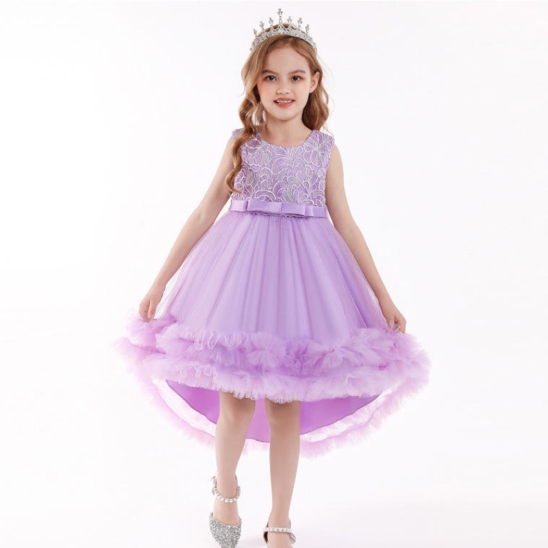 Flower Girl Dress Lace Princess Dress slinger Tutu kjol flicka Swallowtail Wedding Dress