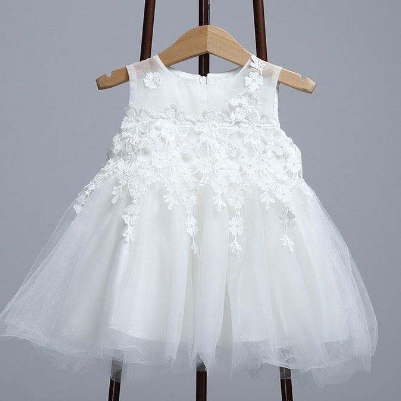 Baigeny design spets broderad baby spädbarn dop snygg födelsedagsfest klänning 24 månaders slitage