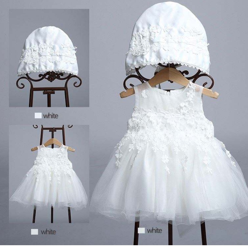 Baigeny design spets broderad baby spädbarn dop snygg födelsedagsfest klänning 24 månaders slitage