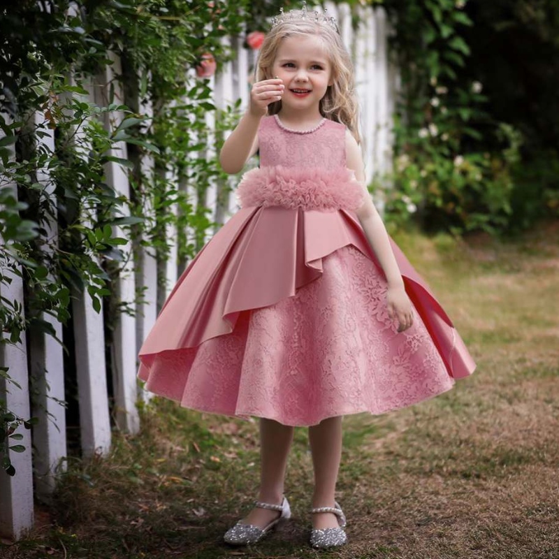 Baige Hot Sale Baby Girl Event Frock Flower Girl Dress Party Wedding Clothes Ball Gown