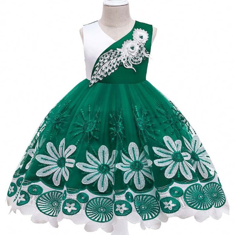 Baige Ny design Flower Girls Dresses Kids Party Birthday Wedding Princess Barn Girl Dress L5266