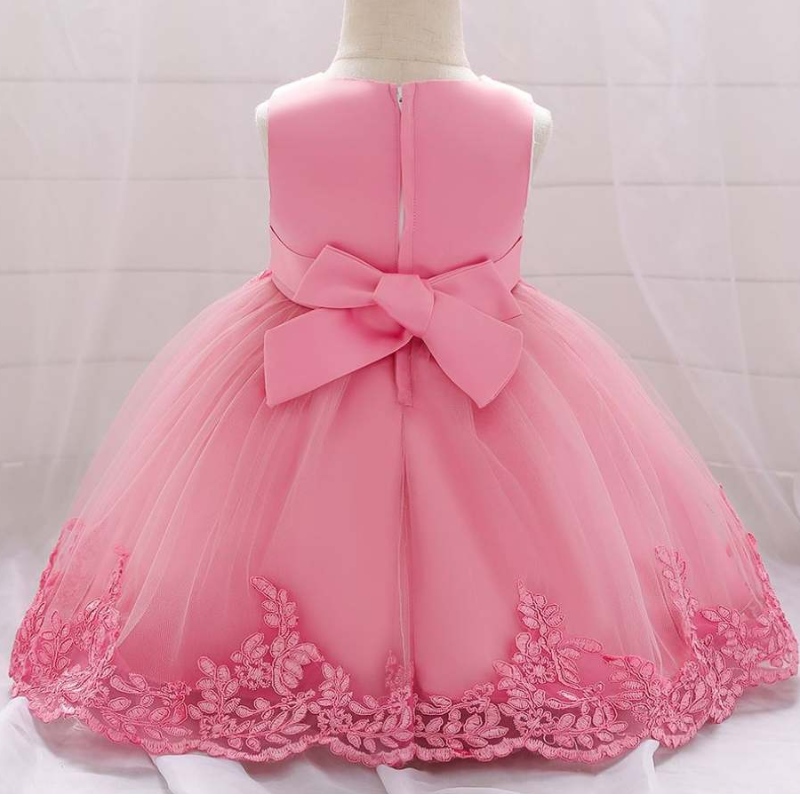 Baige Summer Baby Girls Dress Spädbarn Girls Party Costume Brodery Floral Dress L5097XZ