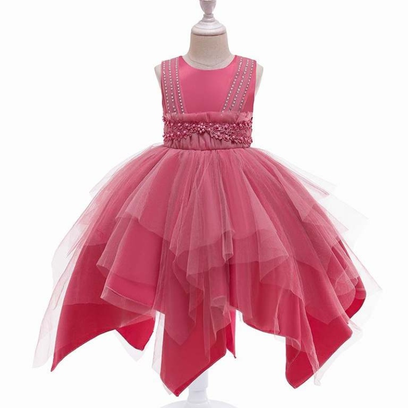 Baige Western Style Boutique Kids Clothing Children's Dress Brodery Birthday Party Dress