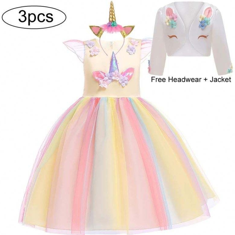 Baige Wholesale Easter Girl Unicorn Halloween Christmas Costume Prom Event Wedding Princess Dress DJS003