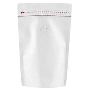 Kaffe står upp påsen med luftventilen