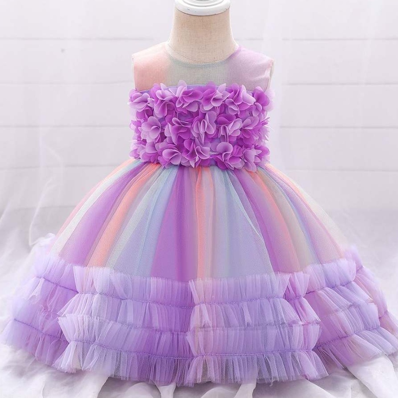 Baige Kids Birthday Dress Party Dresses For Girls New Born Baby Cotton Wear Summer