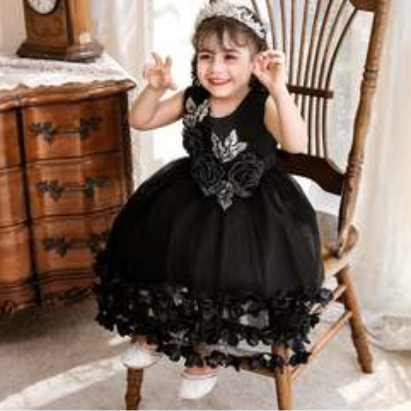 021 Baby Christmas Fancy Dress Baige Summer FROCK Formell fest Princess Vacker Baby Dress N2105