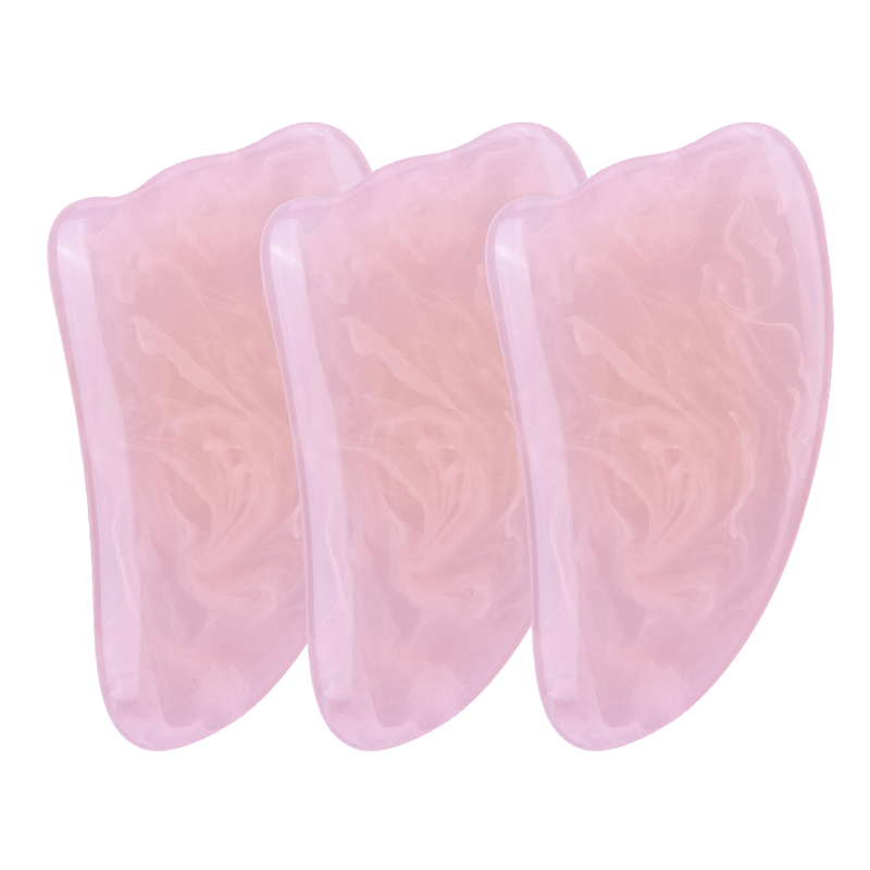 Rose Quartz High Quality Rose Quartz Scraping Board Green Pink Jade Blackbian Crystal Facial Guasha Scrapping Board Jade Stone