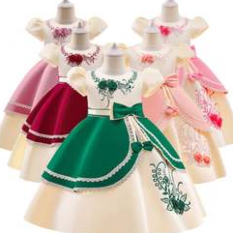 Baige 3-10 Years Flower Girl Dresses New Frock Designs Kids Party Wear Dopklänning