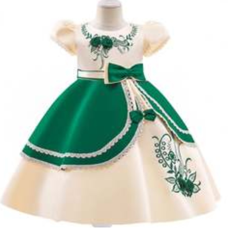 Baige 3-10 Years Flower Girl Dresses New Frock Designs Kids Party Wear Dopklänning