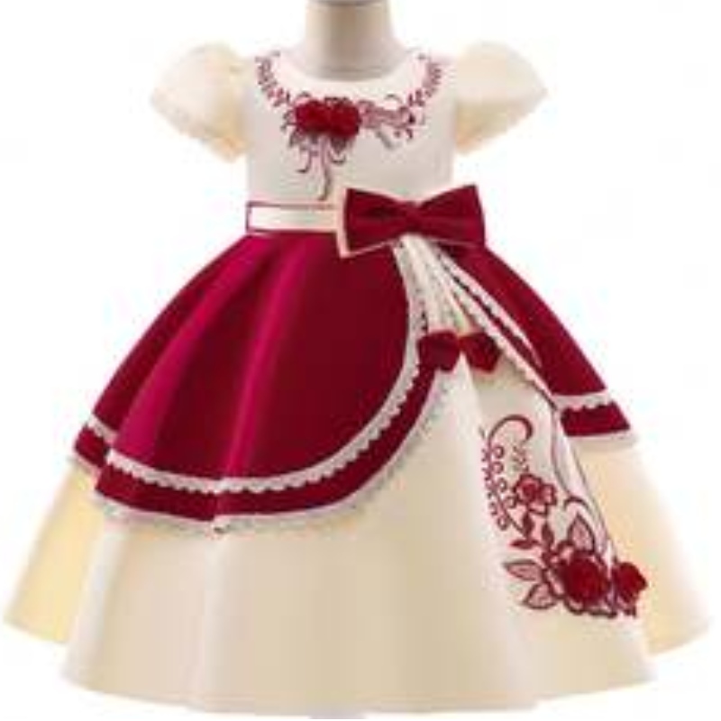 Baige 3-10 Years Flower Girl Dresses New Frock Designs Kids Party Wear Dopklänning