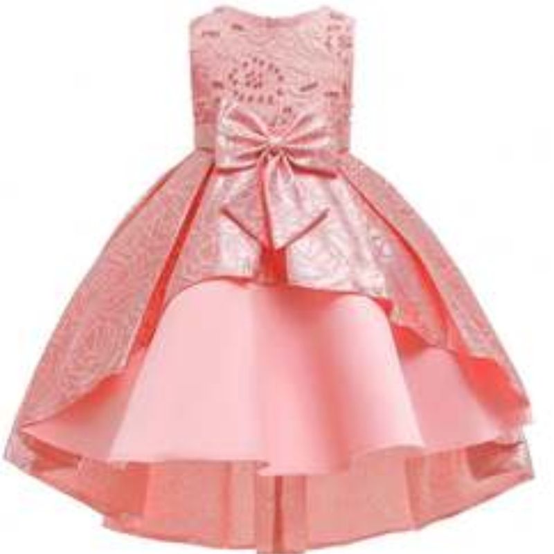 Baige Boutique Clothing Girls Party Dresses Satin Children Dress Designs Long Plagment T5176