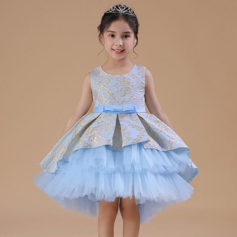 Baige 3-12y Flower Girl Fluffy Dress Factory Wholesale Boutique Kids Clothing Princess Tutu Kjol 2171