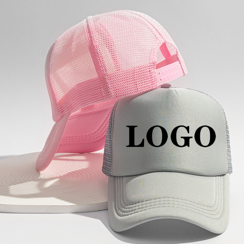 Hip Hop Hat Custom Logo 3D broderi Custom Logo Bomull Flera färger Trucker Cap för utomhussporter