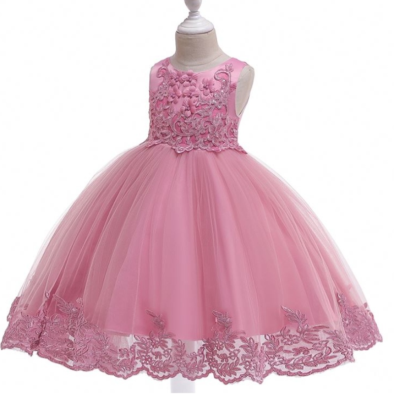 Baige Girl Princess Luxury Dresses Sleeveless Party Dress Kids Evening Ball Gown Birthday Party L5097