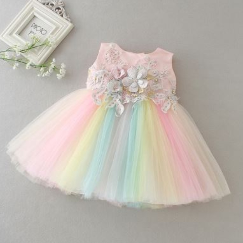 Baige Baby Princess Dress Newborn Hundra Days Wine Full Moon Children's Wedding Dresses