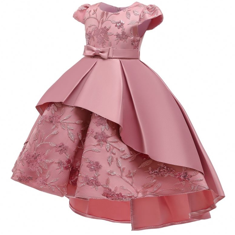 Senaste design Kids Princess Pageant Wedding Birthday Party Flower Swallowtail Girl Dresses T5170