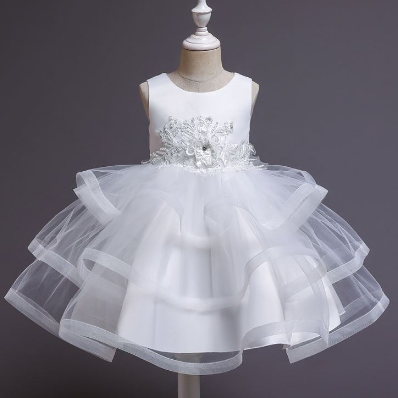 Baige Little Kid Baby Kid Flower Girl Summer Birthday Party Dress Costume Princess Dress 3-10 år L5225