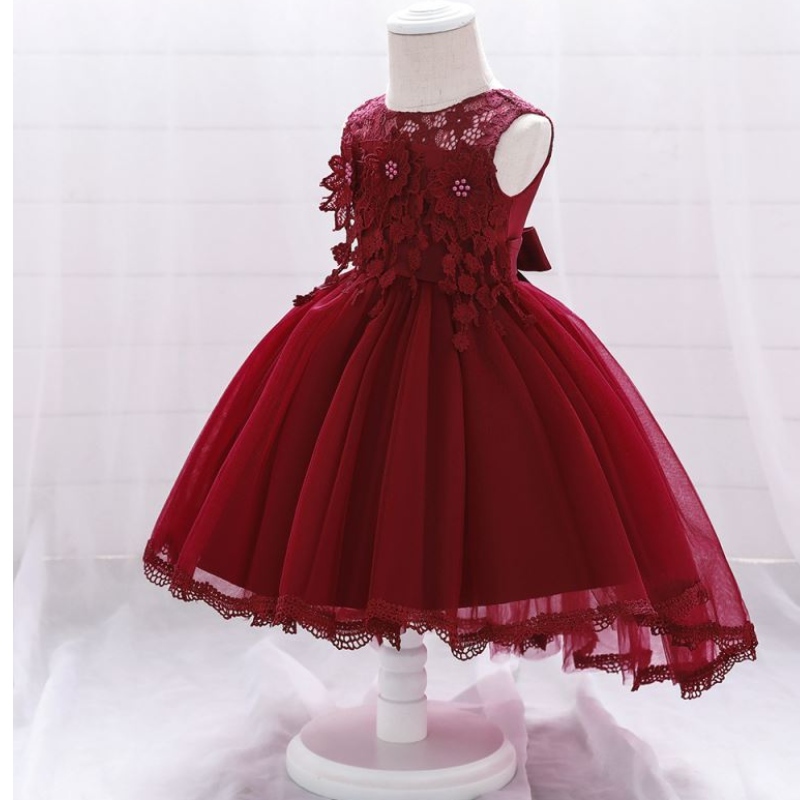 Baige Flower Girls Wedding Dress Baby Girls Doping Princess Tailing Dresses T1938XZ