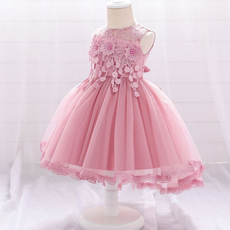 Baige Flower Girls Wedding Dress Baby Girls Doping Princess Tailing Dresses T1938XZ