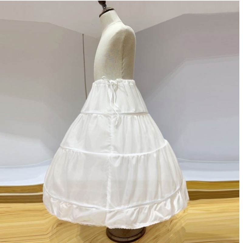 Baige Fashion Crinoline Petticoat kjol för flickor bollklänning underskirt för bröllopsklänning PS06