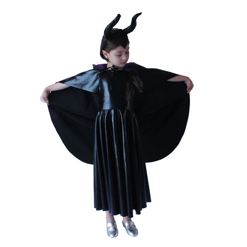 Halloween -kostymer Europa och USA: s barn Black Witch Sleeping Spell Cosplay Costumes