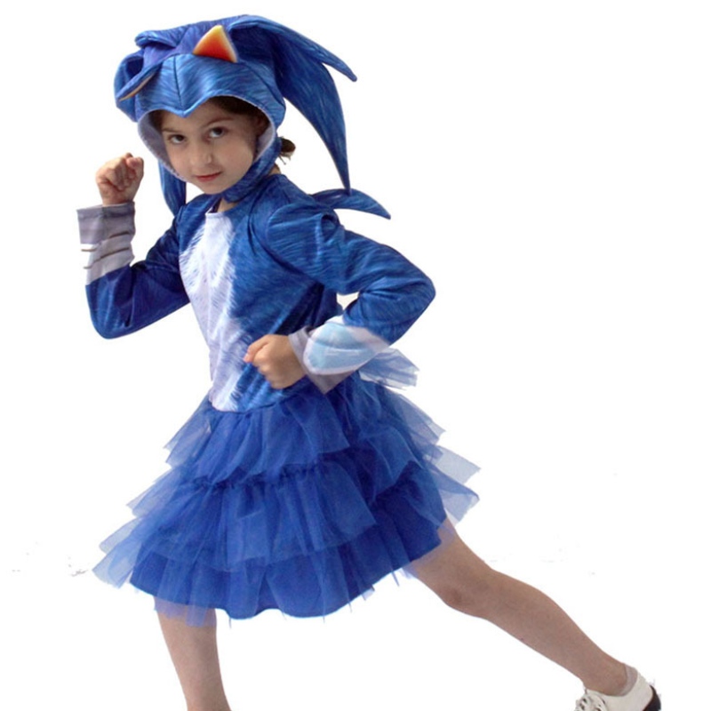 Barnens dag Sonic Hedgehog Girls Cosplay Clothing and Dress Stage Children's Costume
