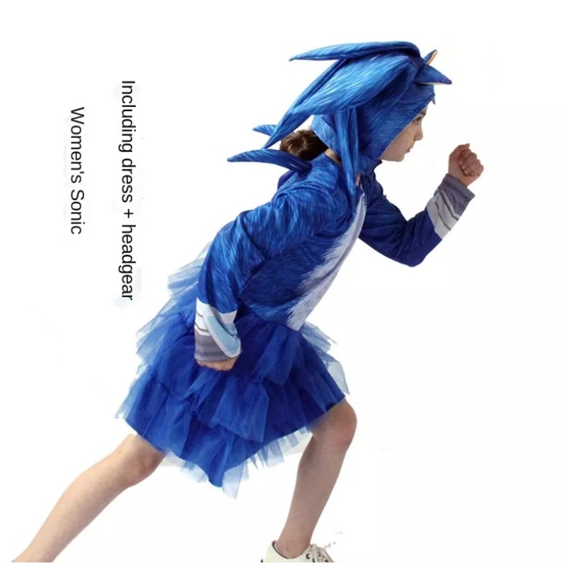 Barnens dag Sonic Hedgehog Girls Cosplay Clothing and Dress Stage Children's Costume