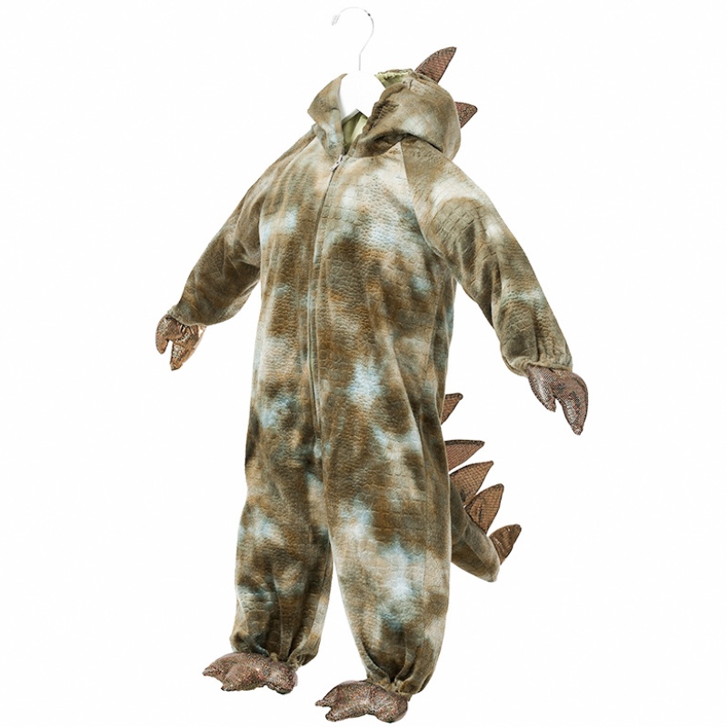 Högkvalitativ dinosaurie cosplaydräkt för barn halloween fest tyrannosaurus rex jumpsuit för barn