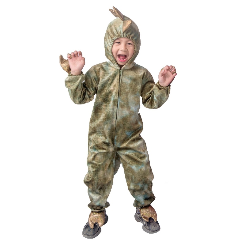 Högkvalitativ dinosaurie cosplaydräkt för barn halloween fest tyrannosaurus rex jumpsuit för barn