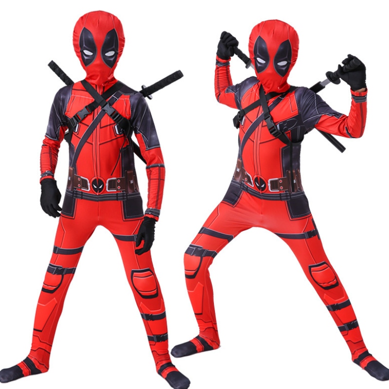 Unisex superhjälte bodysuit halloween cosplay costumes barn 3d stil
