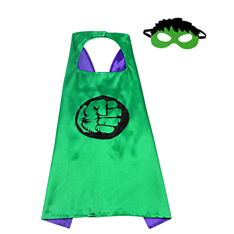 Partihandel Halloween Party Superhero Capes Costume Set Cosplay Kids Adult Hero Cape